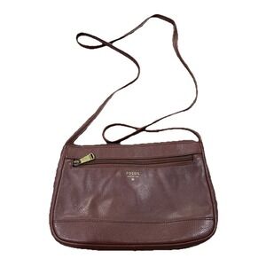 FOSSIL Brown Leather Small Crossbody Purse Bag